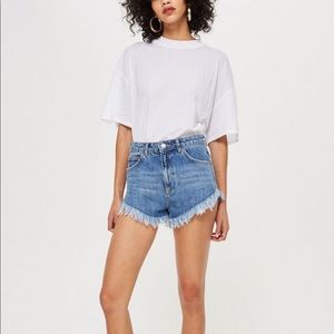 Topshop Fray Hem Kiri Shorts